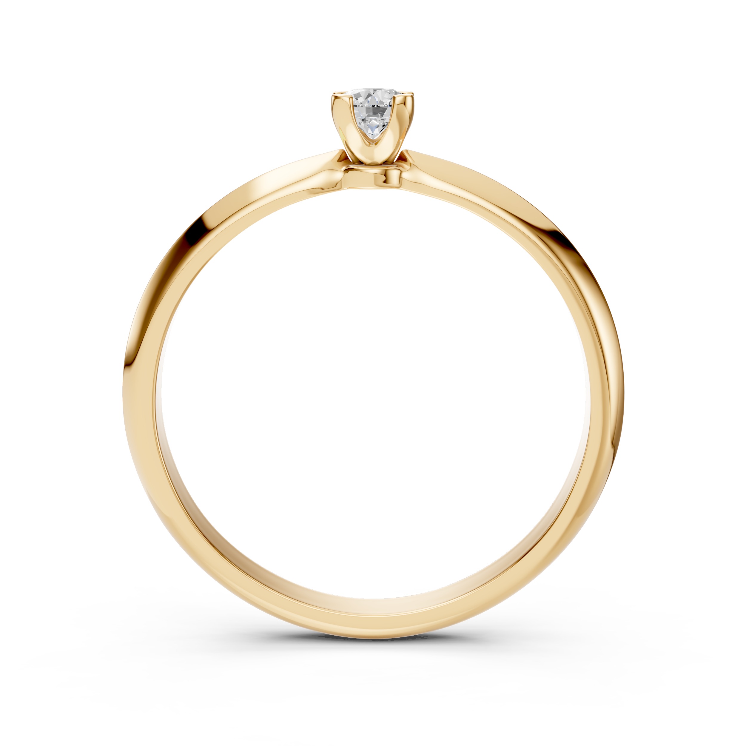 Каблучка Солітер (4) 0.20ct — фото 5