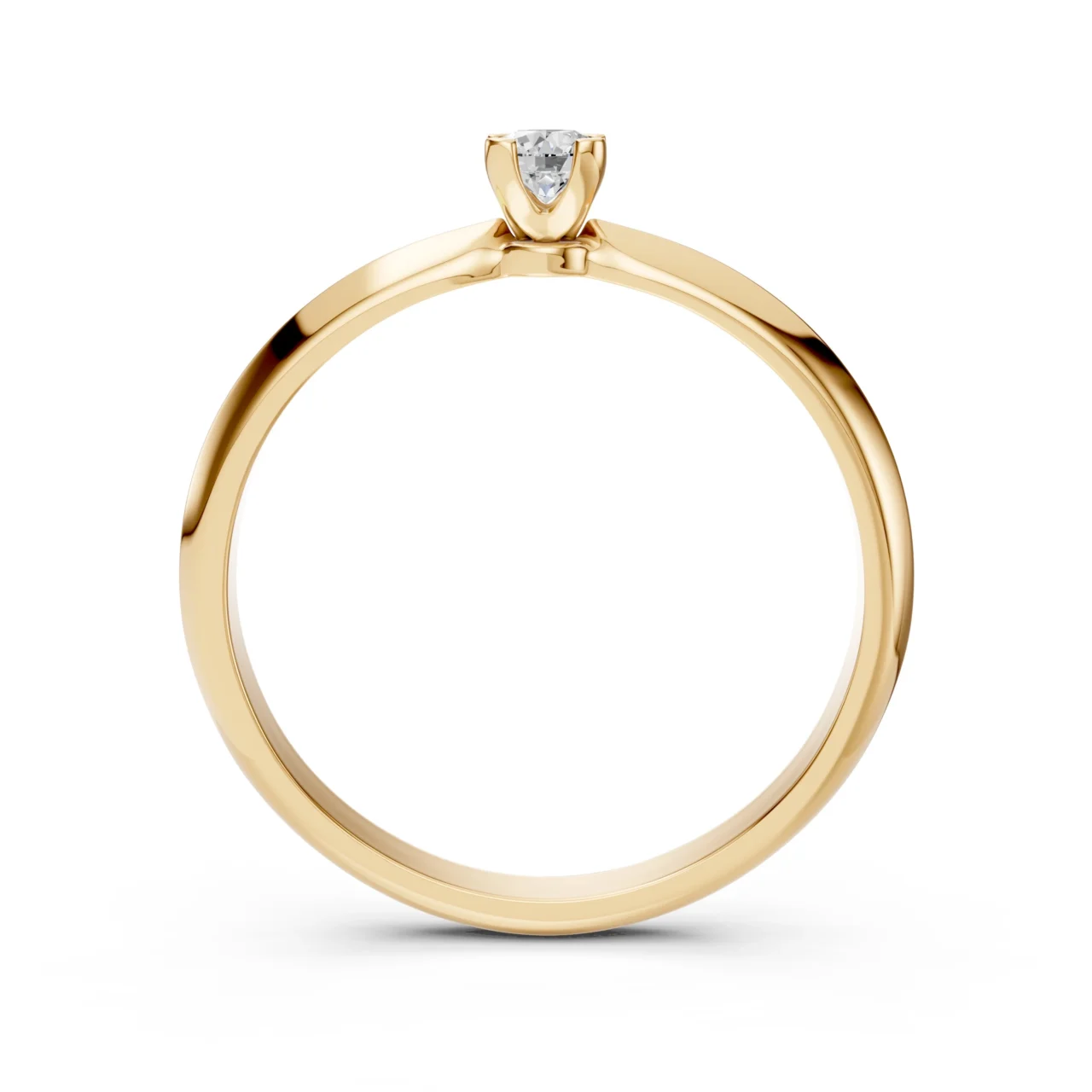 Каблучка Солітер (4) 0.10ct — фото 5