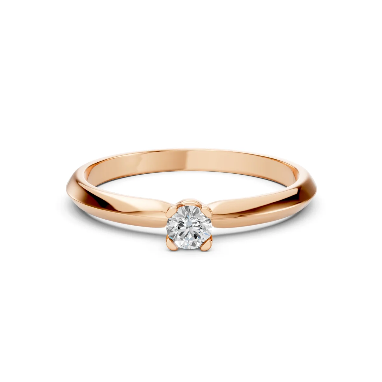 Каблучка Солітер (4) 0.10ct — фото 9