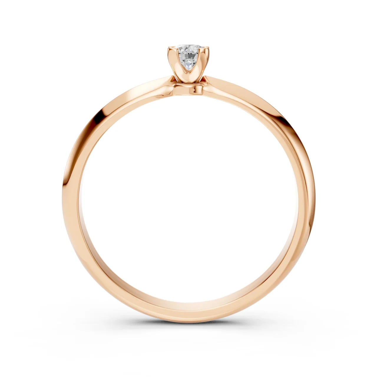 Каблучка Солітер (4) 0.15ct — фото 8