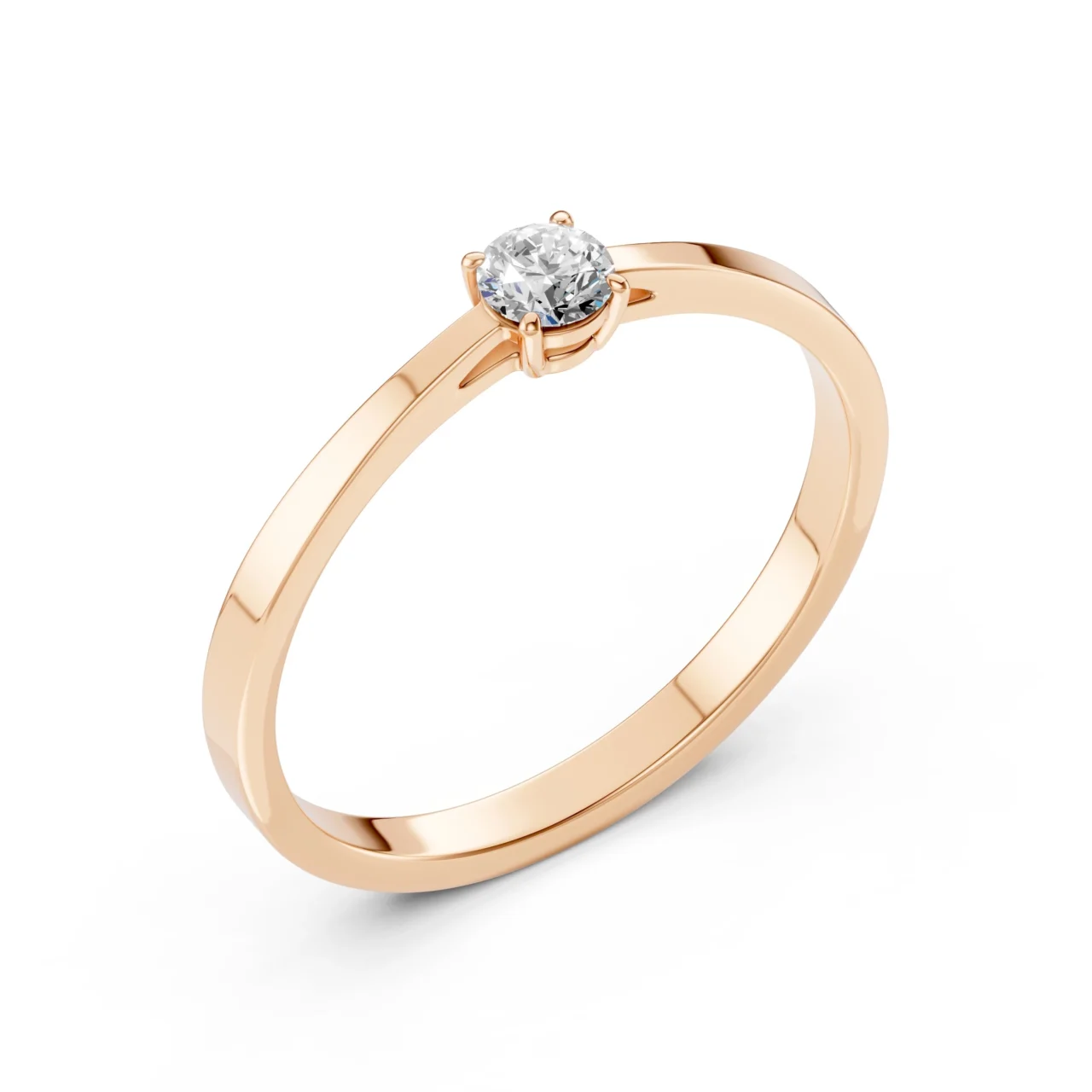 Каблучка Солітер 0.20ct — фото 7