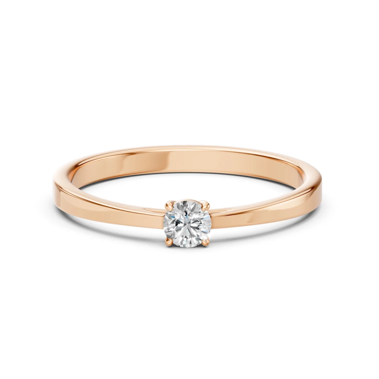Каблучка Солітер 0.20ct — фото 9