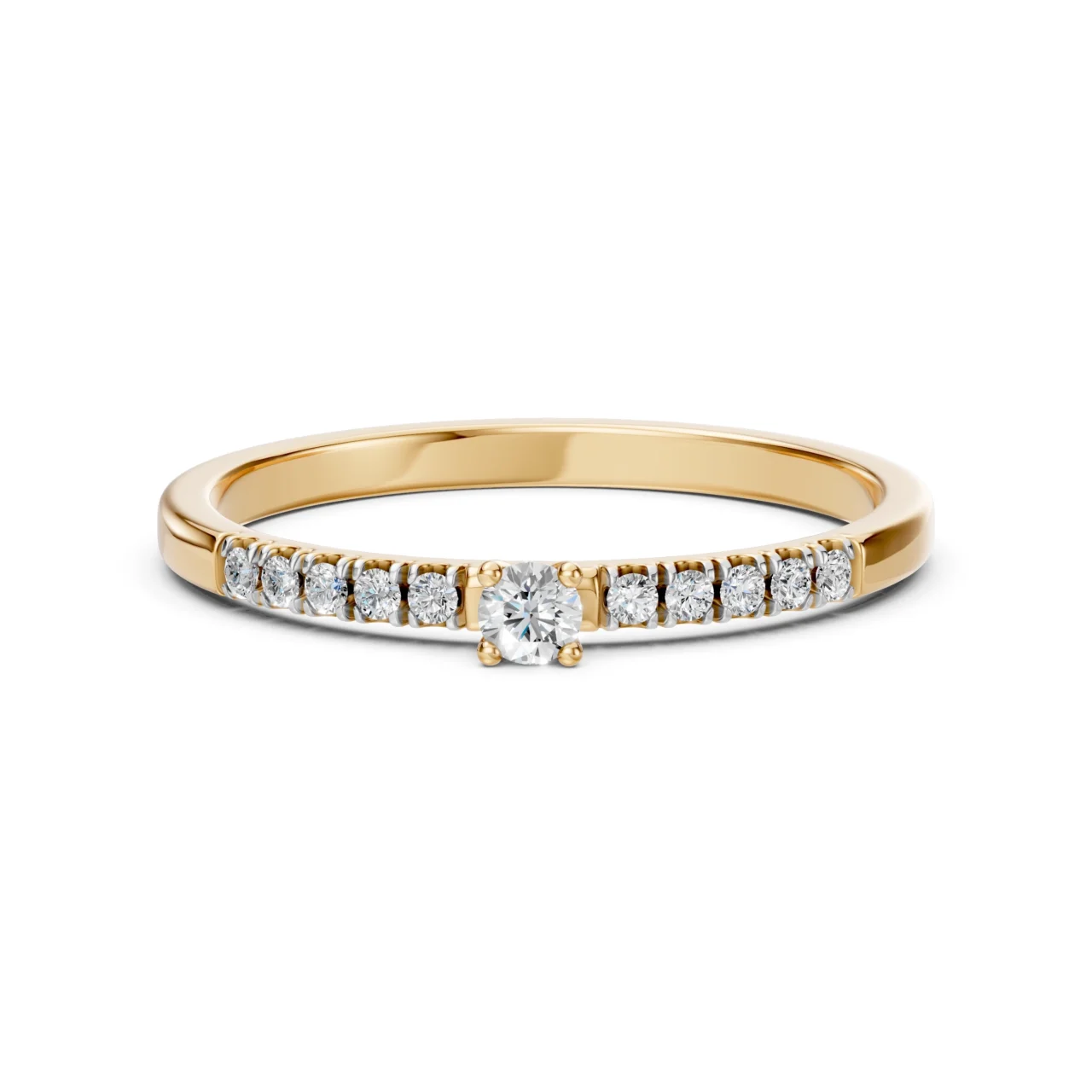 Каблучка Солітер Вічність 0.17ct — фото 6