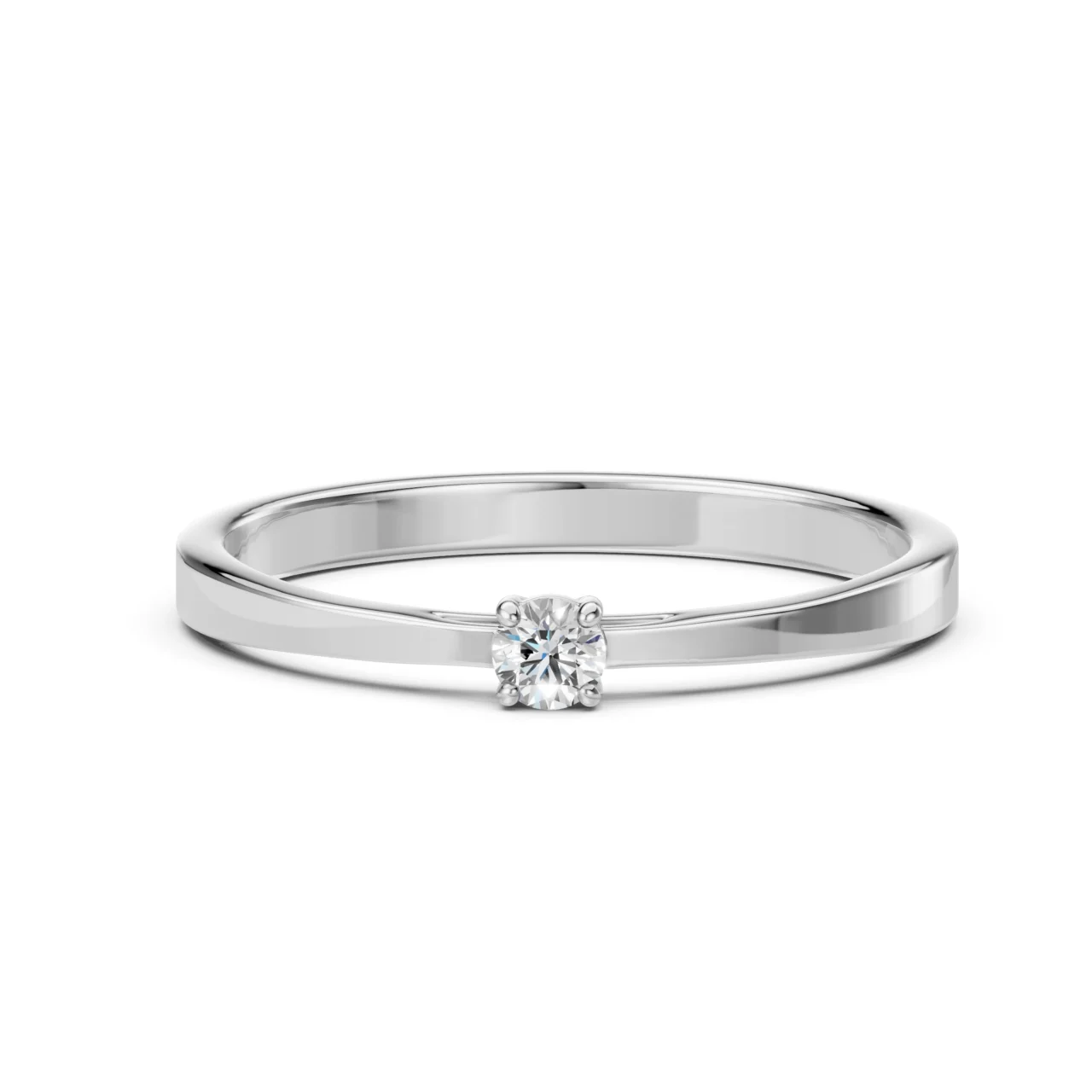 Каблучка Солітер 0.10ct — фото 3