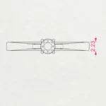 Каблучка Солітер 0.20ct — фото 10