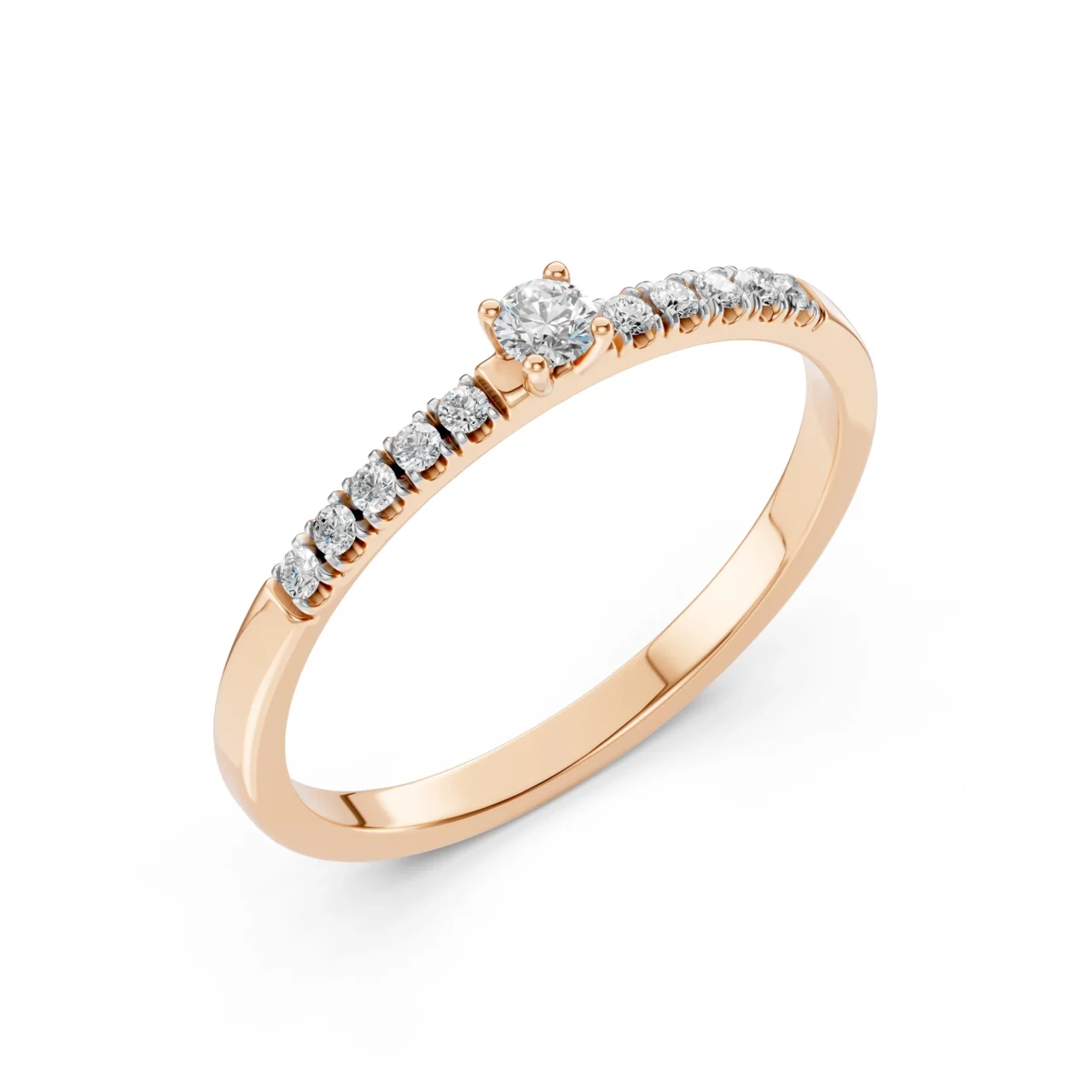Каблучка Солітер Вічність 0.17ct — фото 7