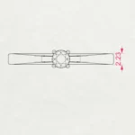 Каблучка Солітер 0.15ct — фото 10