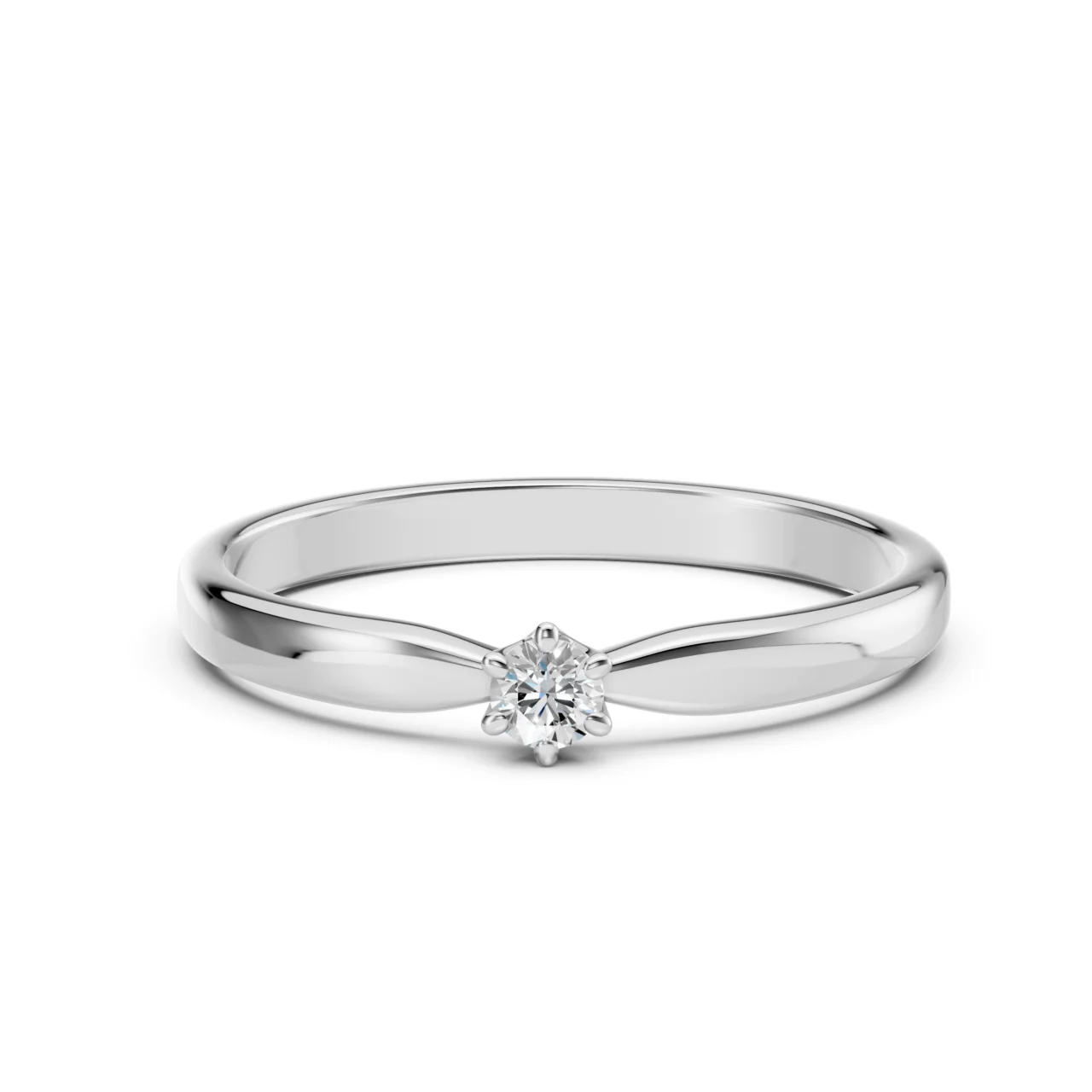 Каблучка Солітер (6) 0.10ct — фото 3