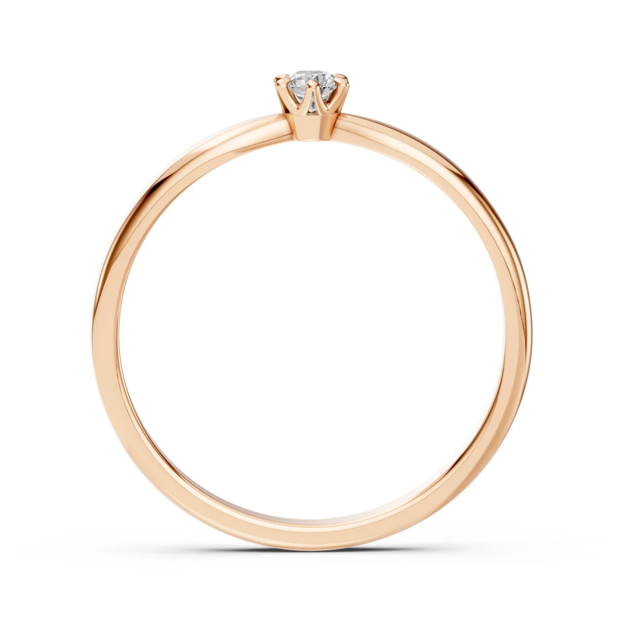Каблучка Солітер (6) 0.10ct — фото 8
