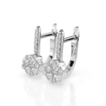 Сережки з діамантами на англійській застібці 0.81ct — фото 2