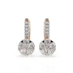 Сережки з діамантами на англійській застібці 0.81ct — фото 7