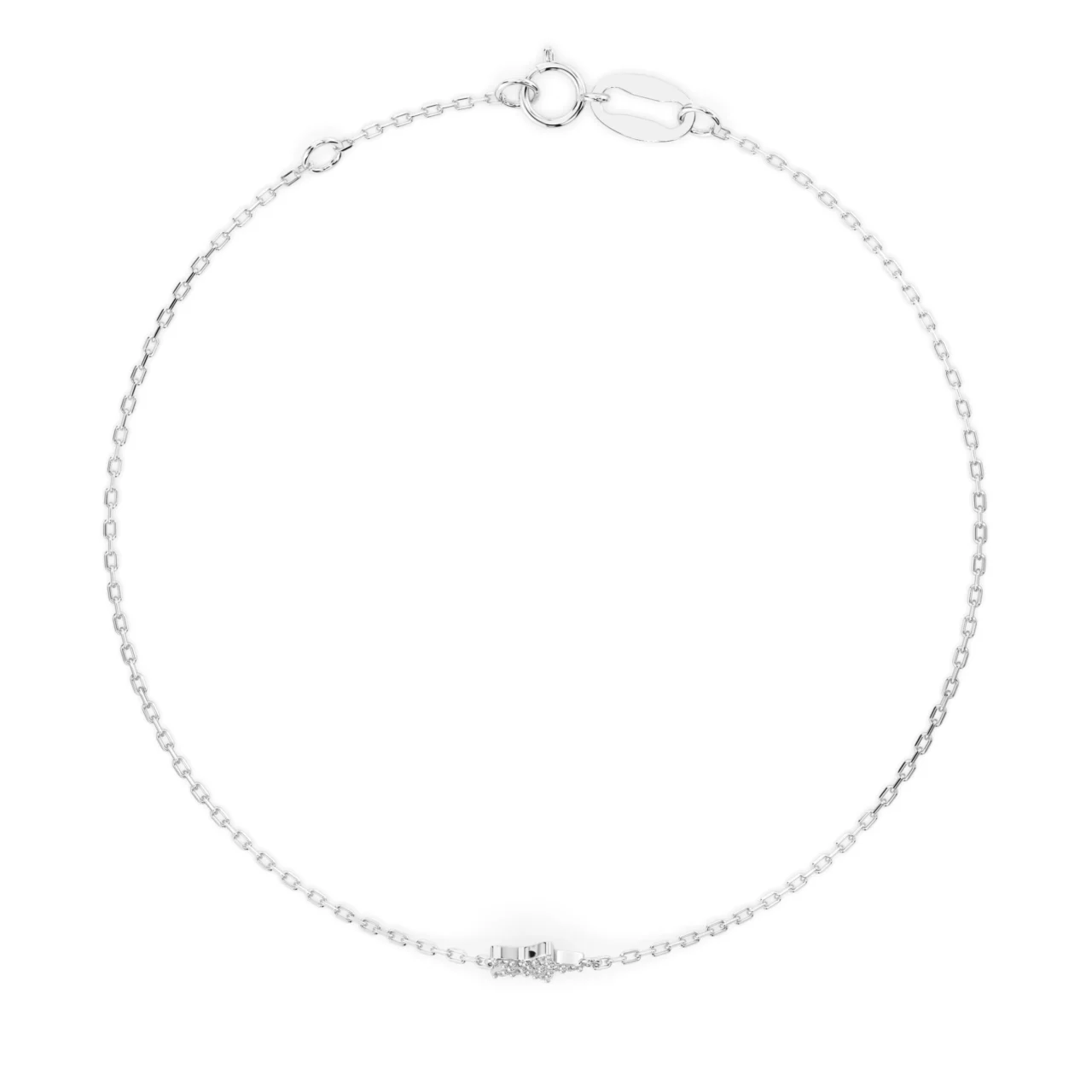 Браслет золотий зірка з діамантами 0.08ct — фото 2