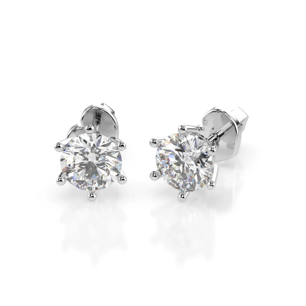 Сережки з діамантами 1ct