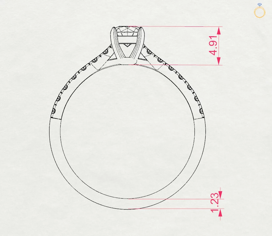 Каблучка Солітер Вічність 0.3 ct 10 Каблучка Солітер Вічність 0.3 ct — фото 10