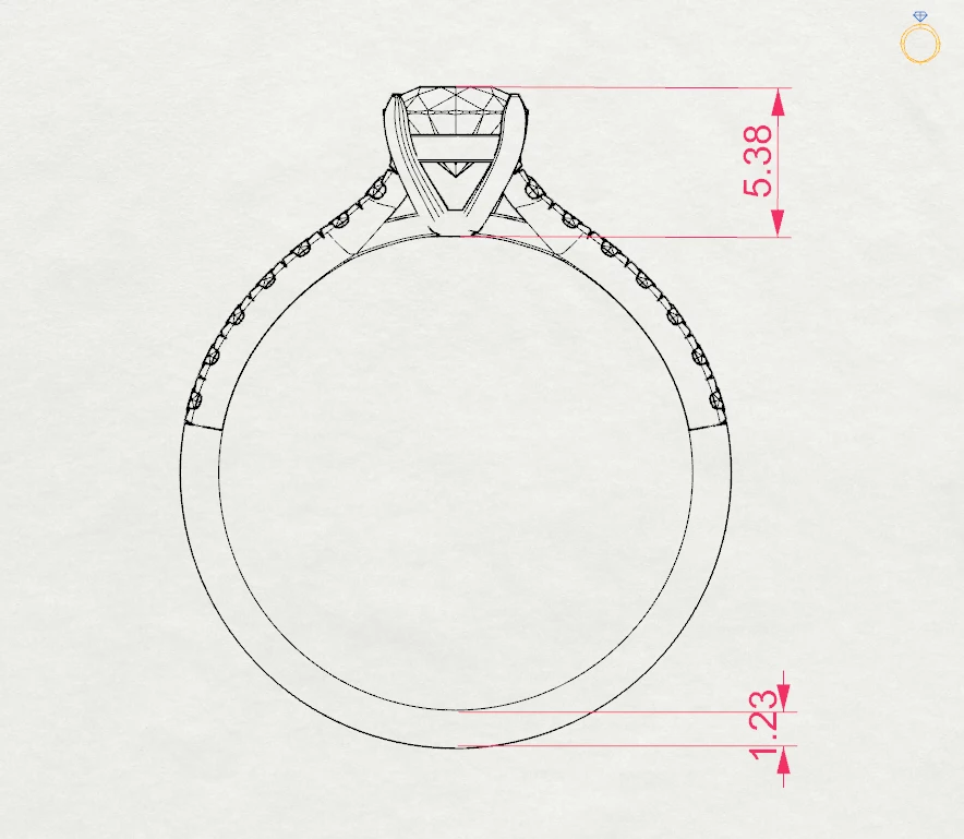 Каблучка Солітер Вічність 0.5 ct 10 Каблучка Солітер Вічність 0.5 ct — фото 10