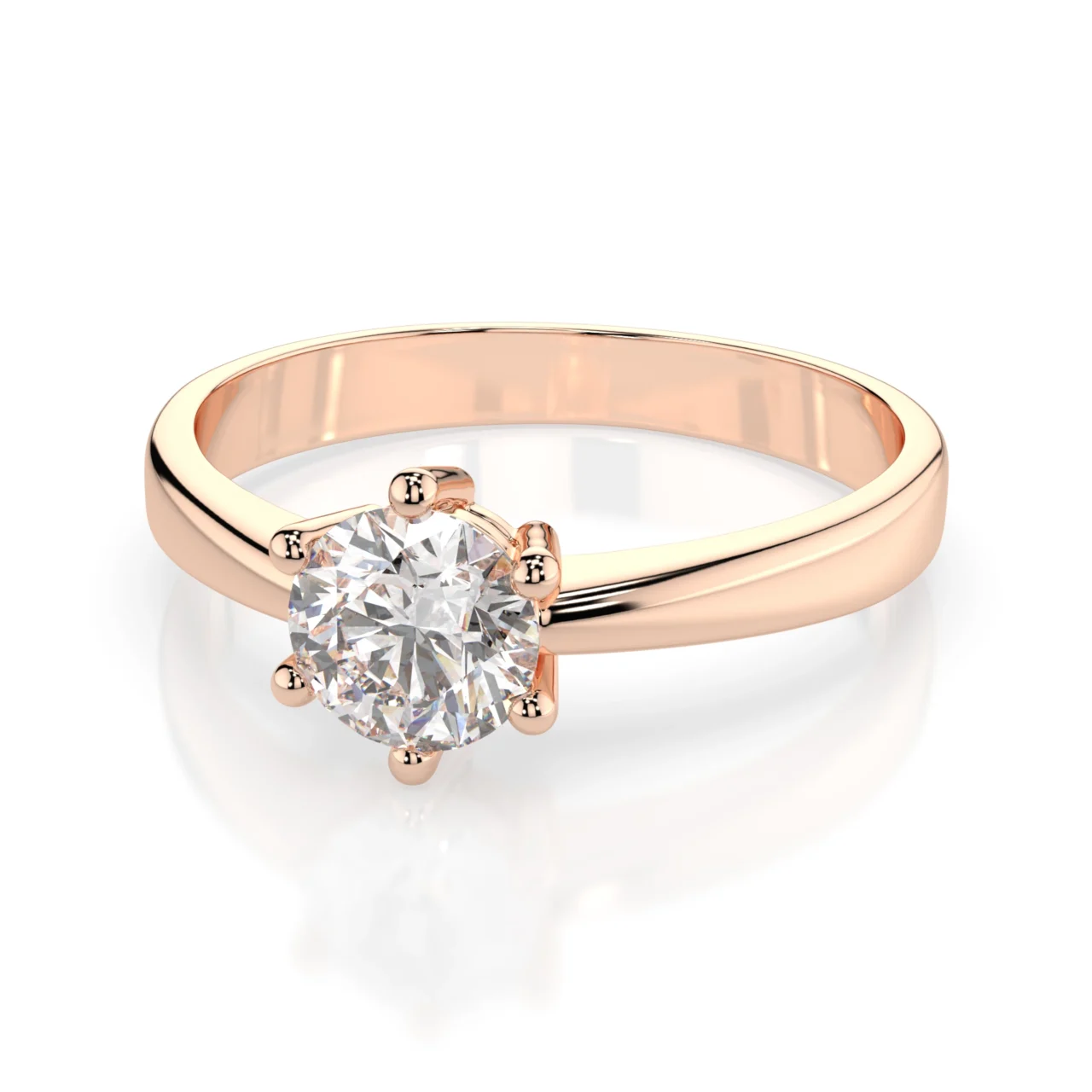 Каблучка Солітер 0.4 ct — фото 8