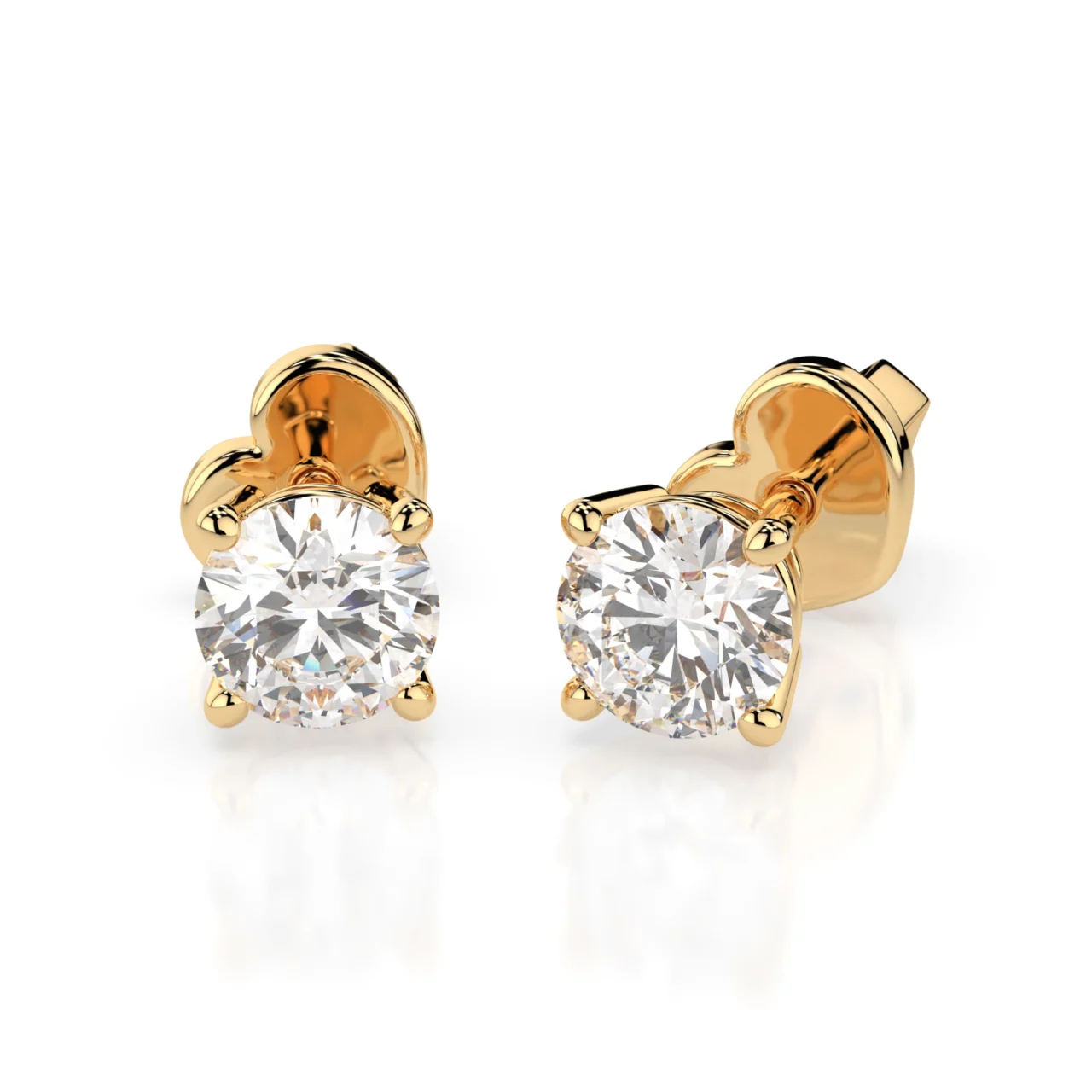 Сережки Солітер 0.6 ct — фото 3