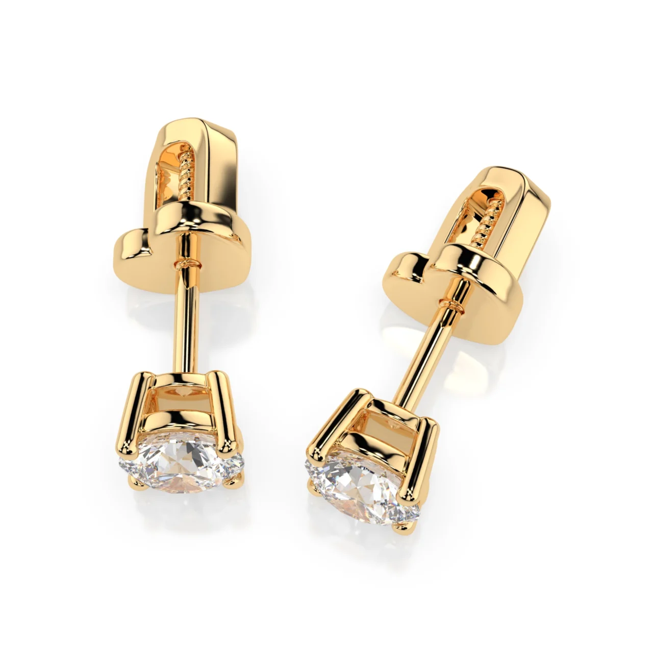 Сережки Солітер 0.6 ct — фото 4