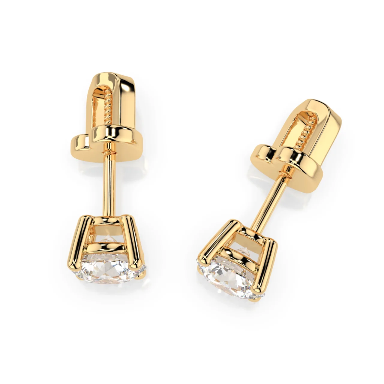 Сережки Солітер 1.0 ct 3 Сережки Солітер 1.0 ct — фото 3