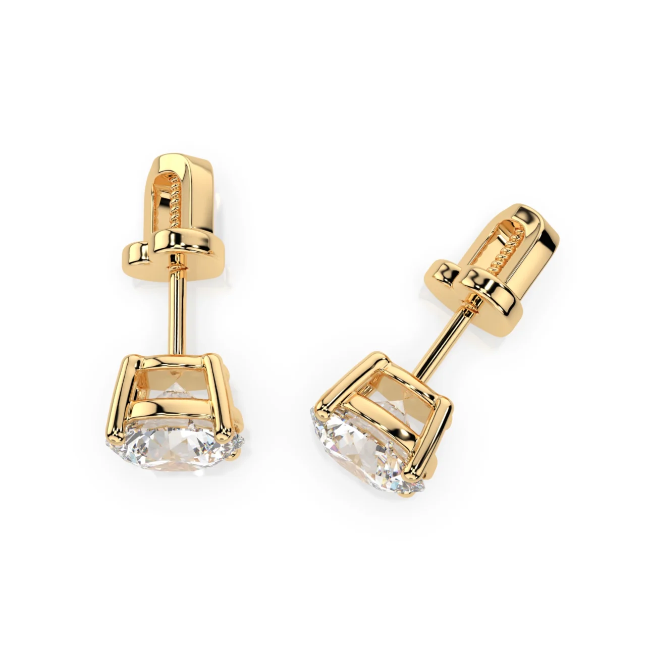 Сережки Солітер 1.4 ct — фото 4