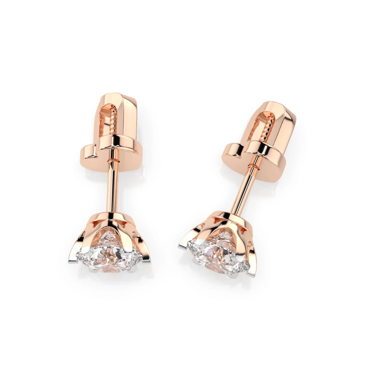 Сережки Солітер 0.6 ct — фото 8