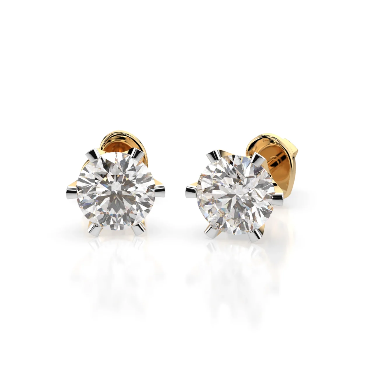 Сережки Солітер 1.4 ct — фото 3