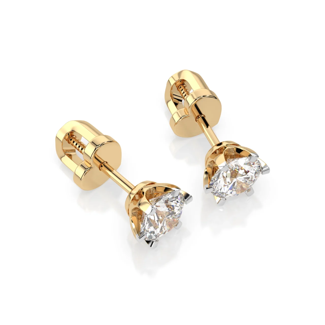 Сережки Солітер 1.4 ct — фото 4