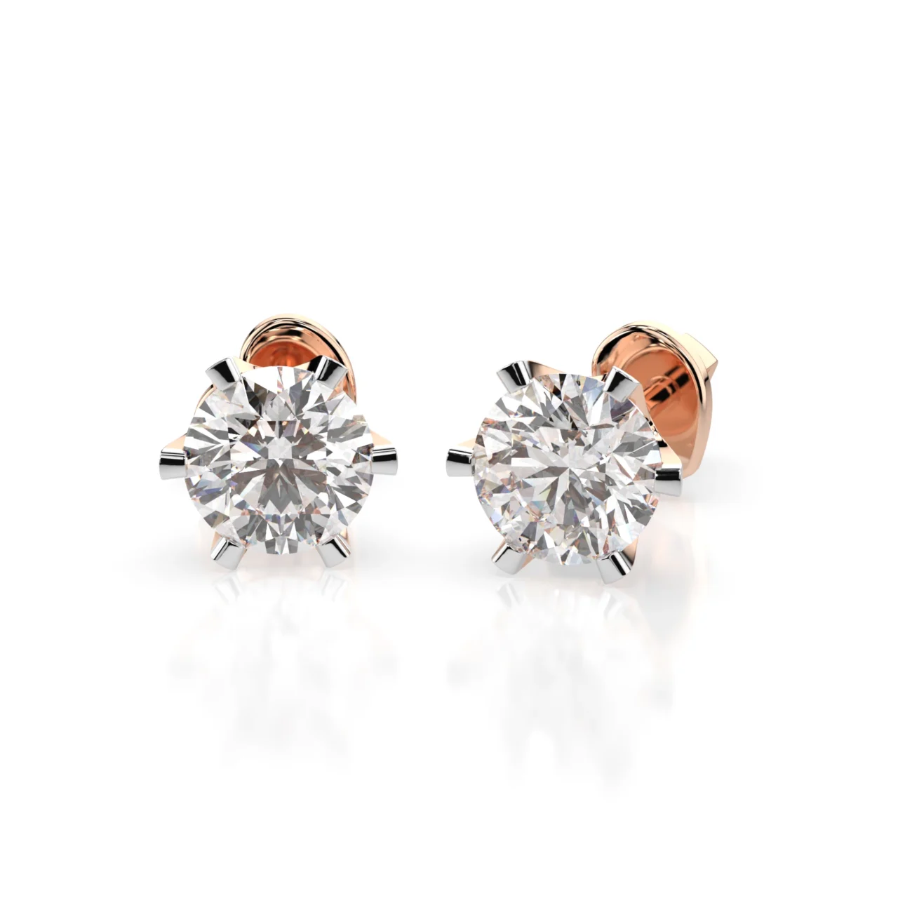 Сережки Солітер 1.4 ct — фото 6