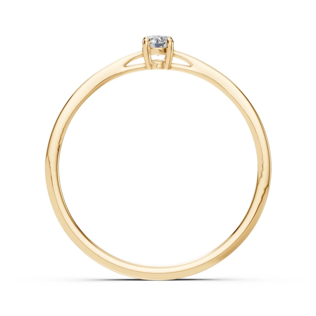 Каблучка Солітер 0.1 ct — фото 5