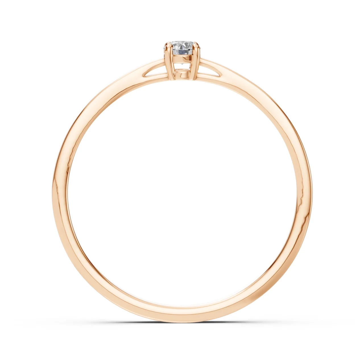 Каблучка Солітер 0.1 ct — фото 8