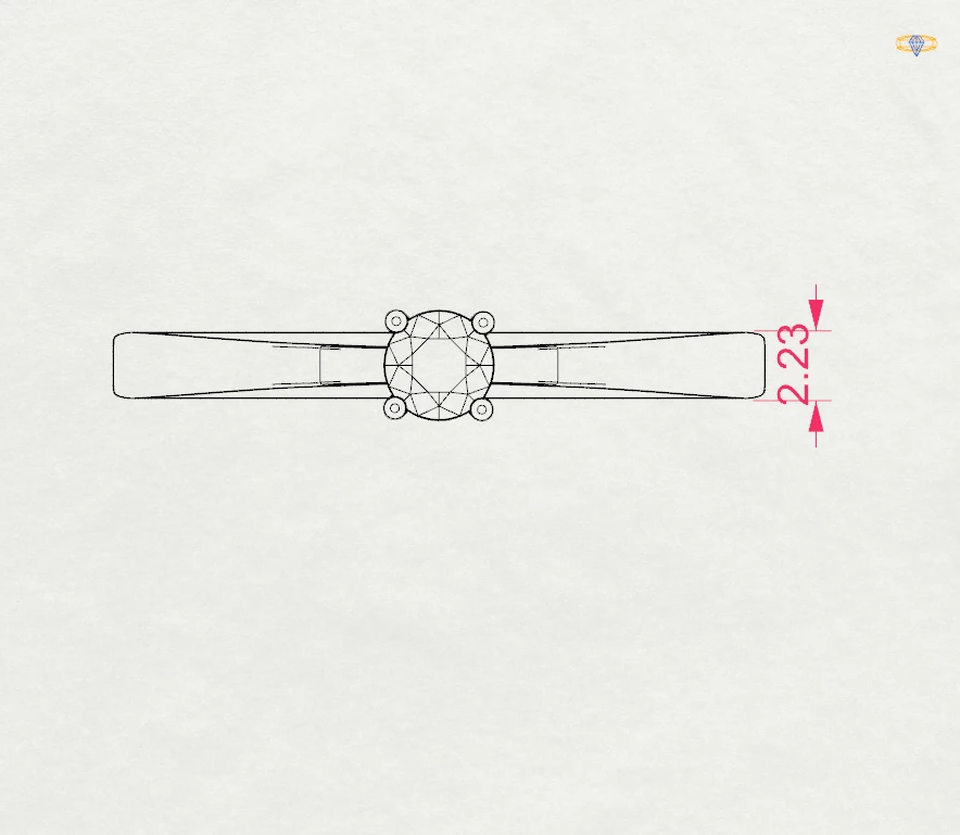 Каблучка Солітер 0.15 ct 10 Каблучка Солітер 0.15 ct — фото 10