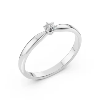Каблучка Солітер 0.1 ct
