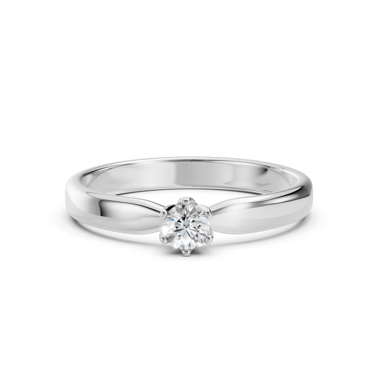 Каблучка Солітер 0.15 ct — фото 3