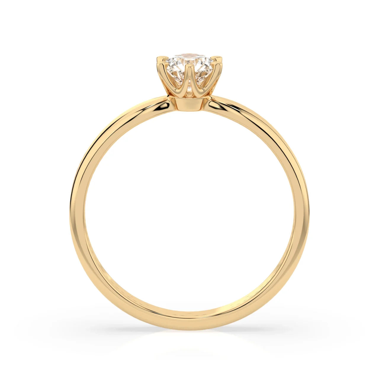 Каблучка Солітер 0.25 ct — фото 5