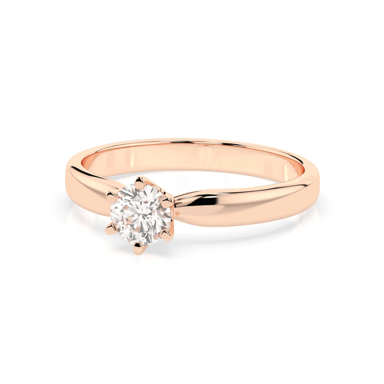 Каблучка Солітер 0.3 ct — фото 9