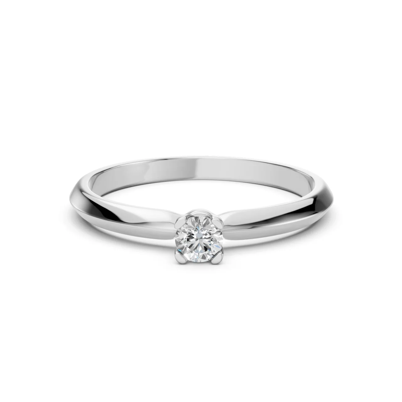 Каблучка Солітер 0.1 ct — фото 3