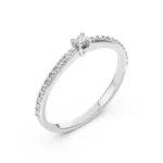 Каблучка Солітер Вічність 0.1 ct