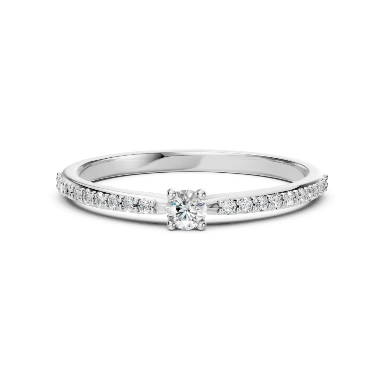 Каблучка Солітер Вічність 0.1 ct — фото 3