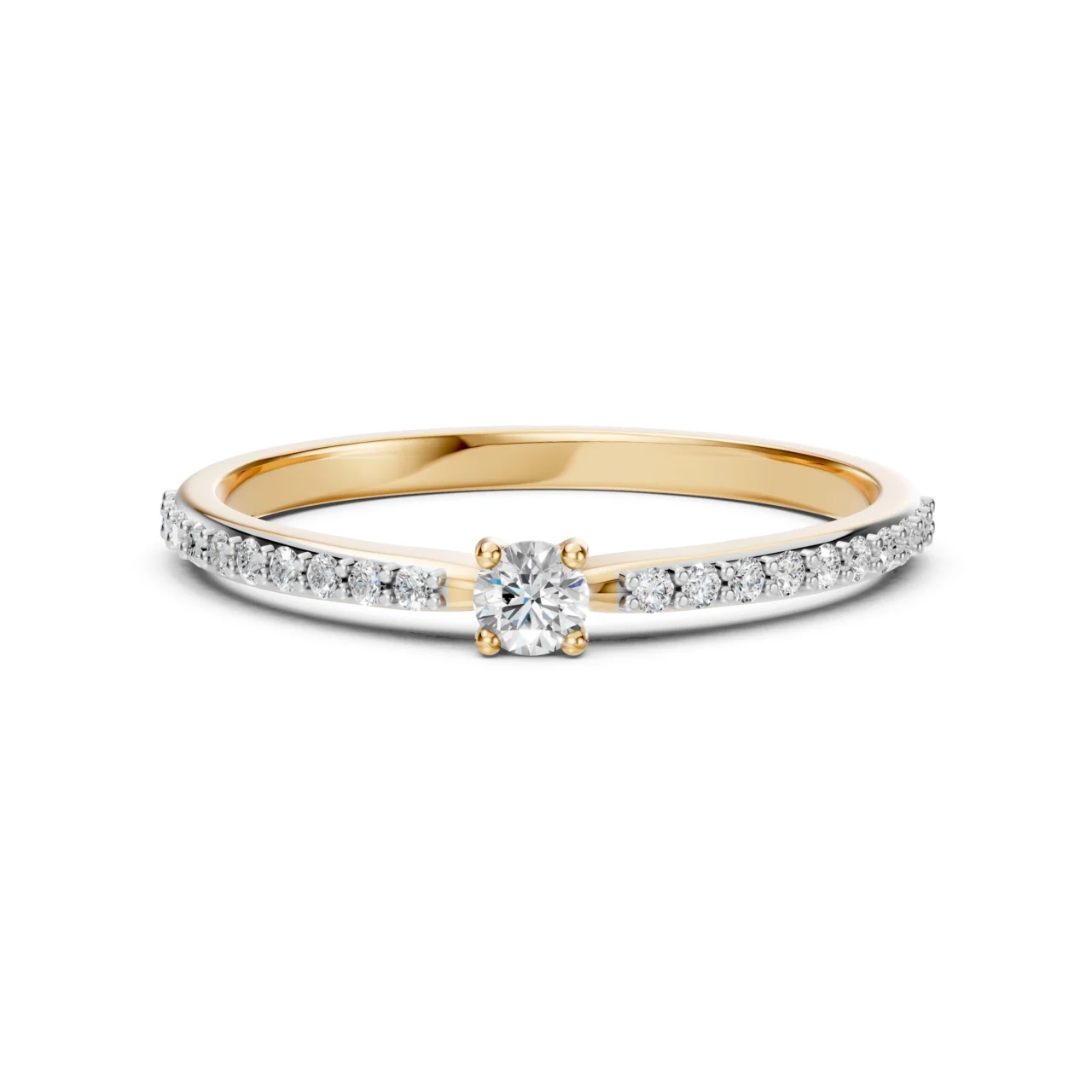 Каблучка Солітер Вічність 0.1 ct — фото 6