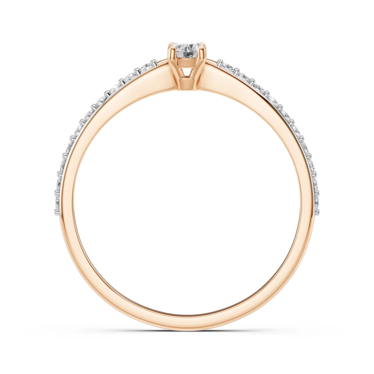 Каблучка Солітер Вічність 0.1 ct — фото 8