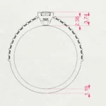 Каблучка Солітер Вічність 0.1 ct — фото 11