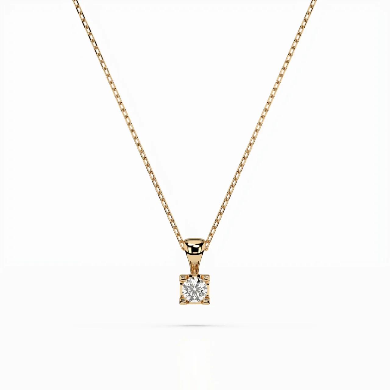 Кольє Солітер 0.08 ct — фото 4