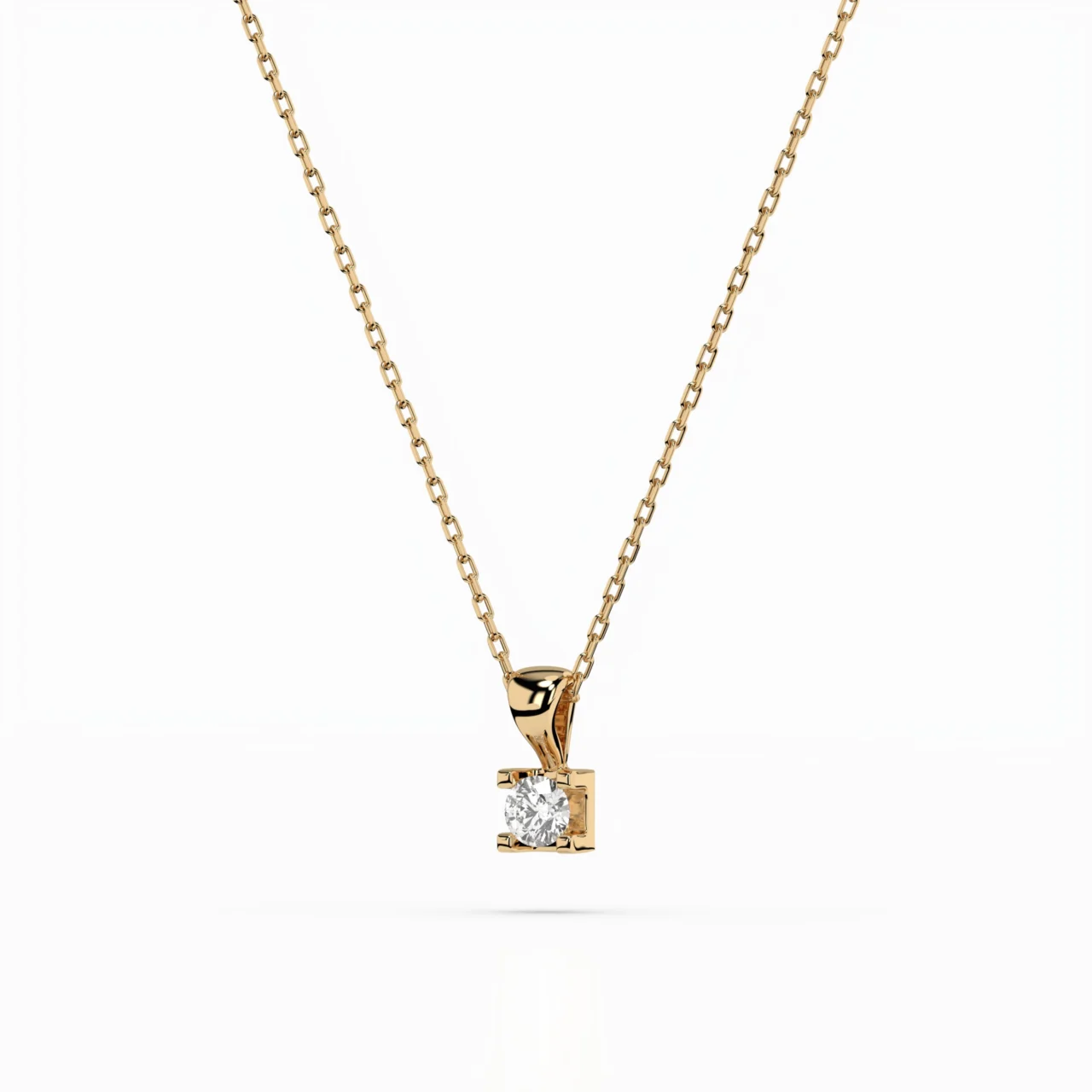 Кольє Солітер 0.08 ct — фото 5