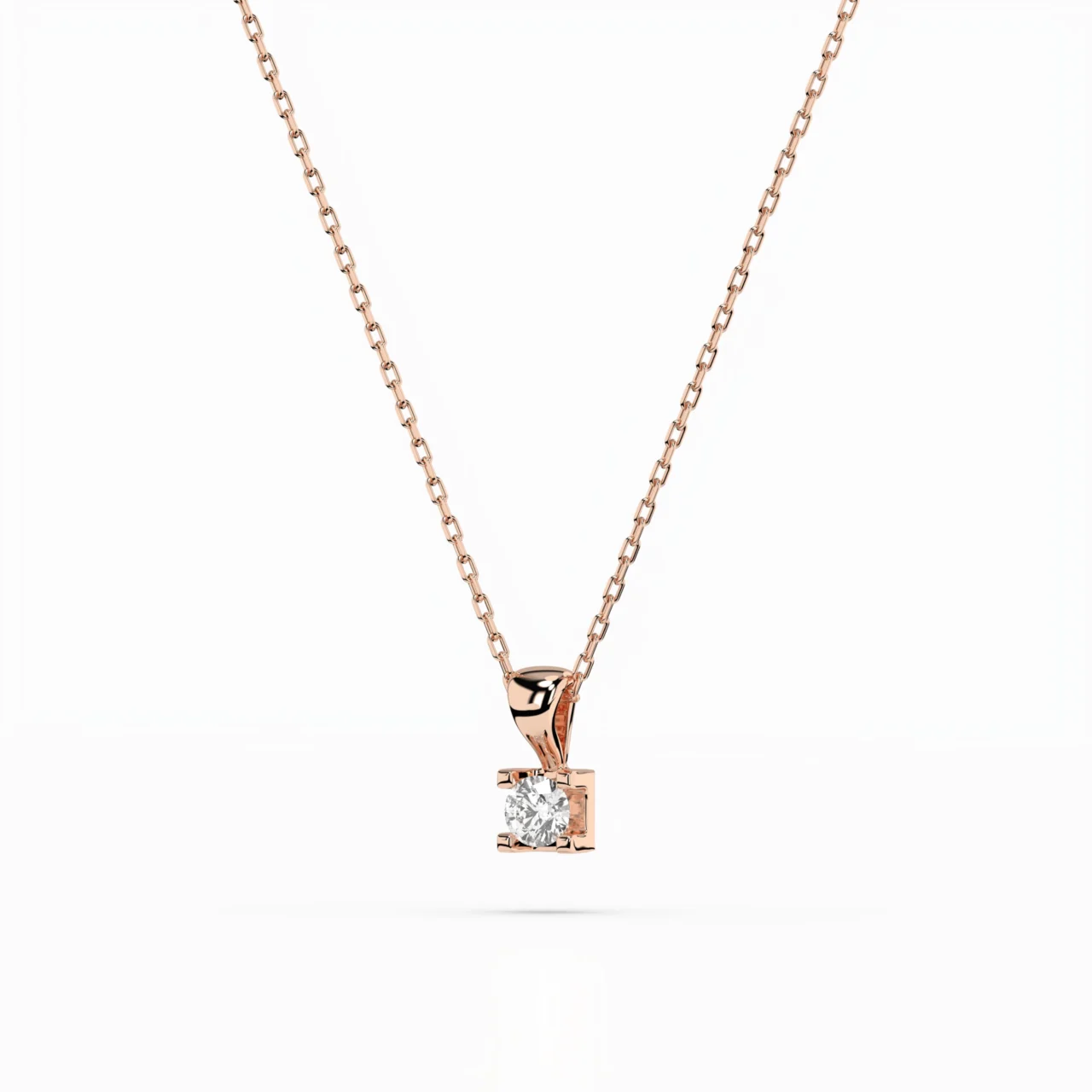 Кольє Солітер 0.08 ct — фото 8