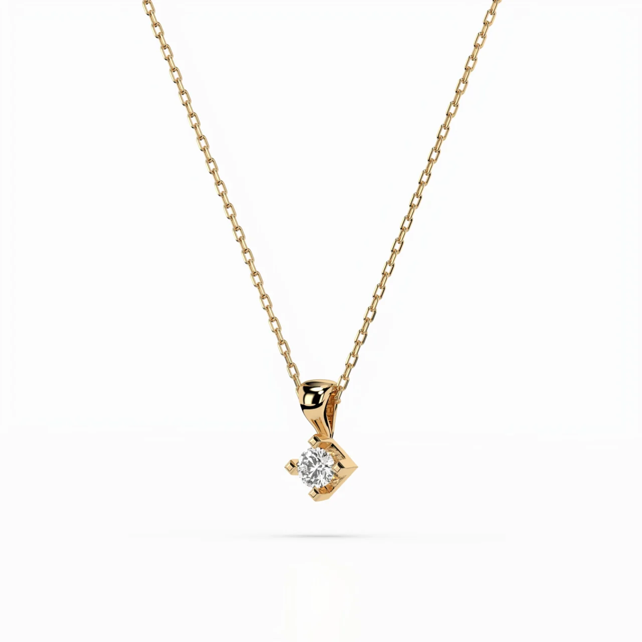 Кольє Солітер 0.08 ct — фото 5