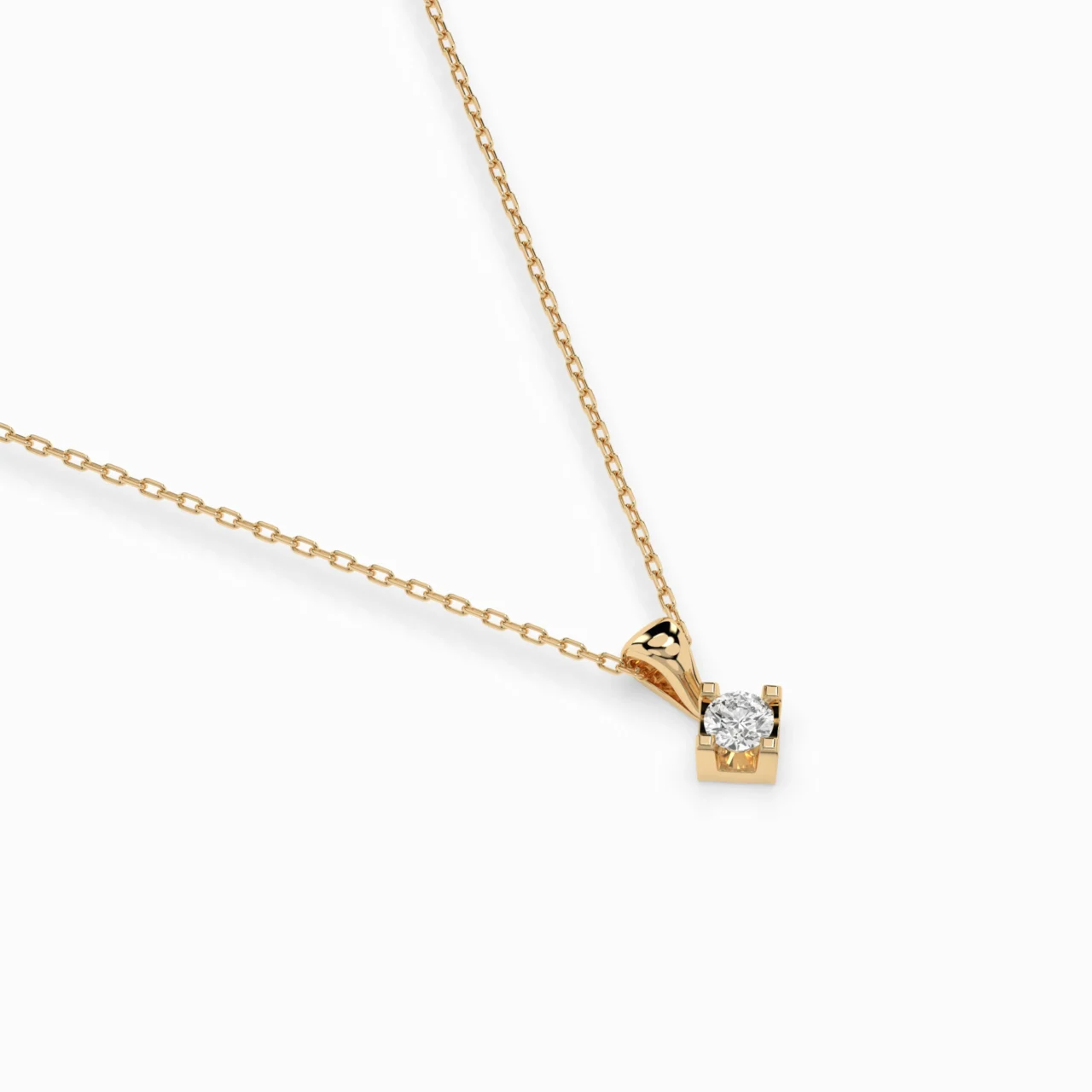 Кольє Солітер 0.08 ct — фото 6