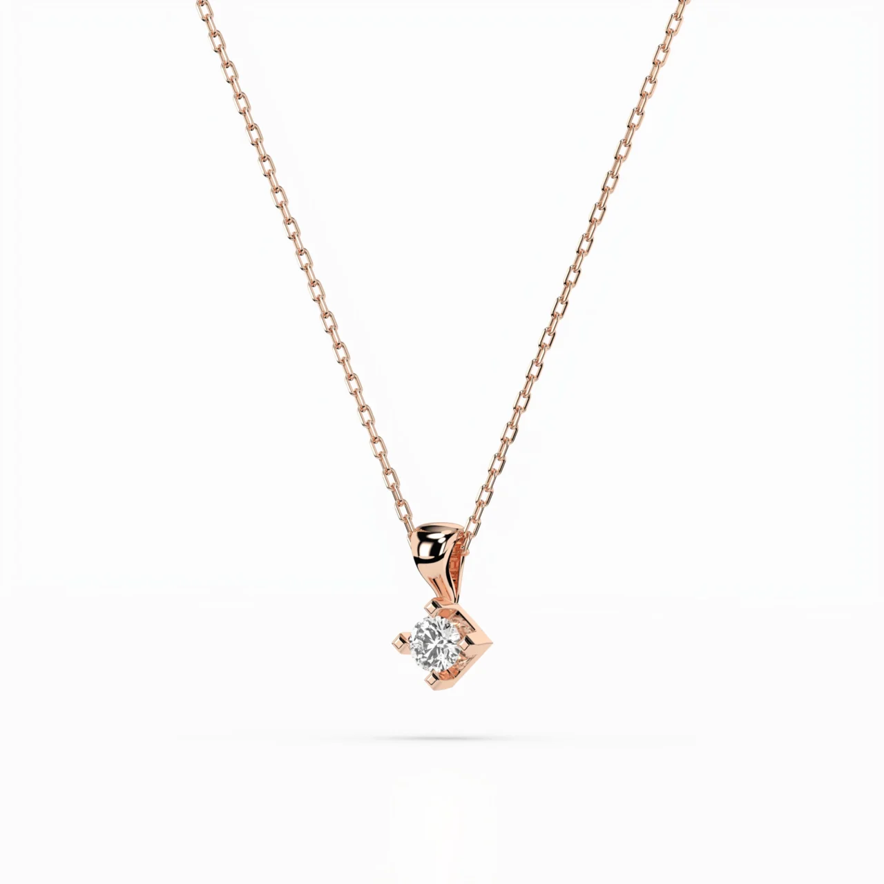 Кольє Солітер 0.08 ct — фото 8