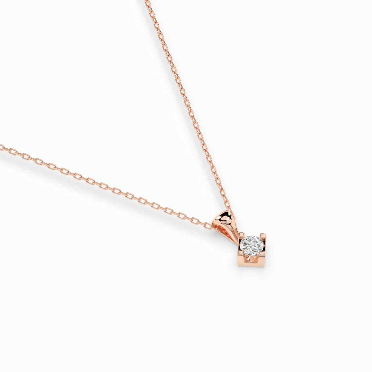 Кольє Солітер 0.08 ct — фото 9
