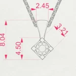 Кольє Солітер 0.08 ct — фото 10