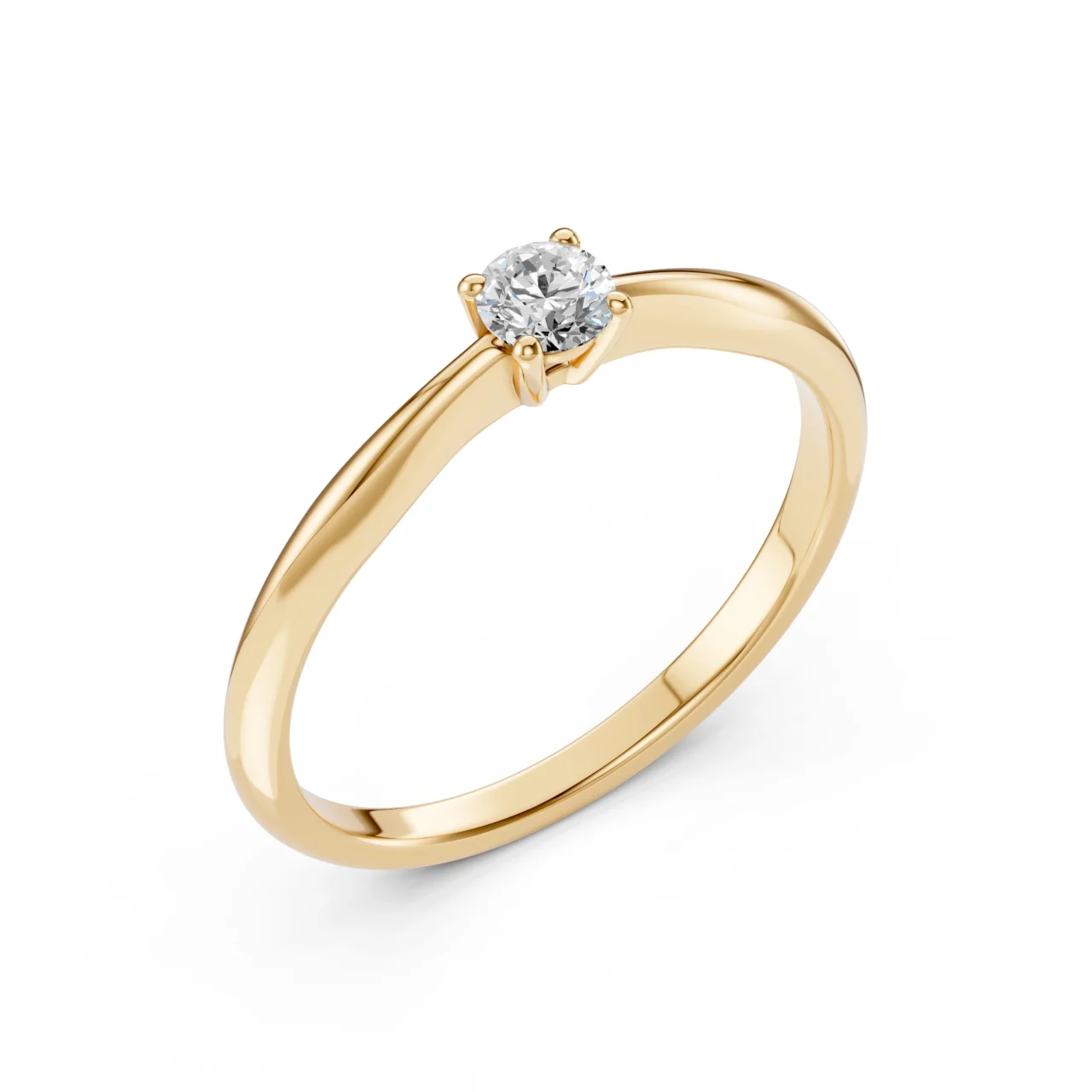 Каблучка Солітер 0.2 ct — фото 3